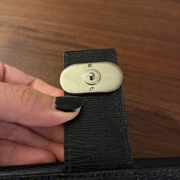 Folding Wallet in Black G Silver Hardware - Picture 12 of 12